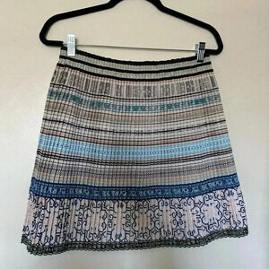NWT Club Monaco Pleated Print Mini Skirt